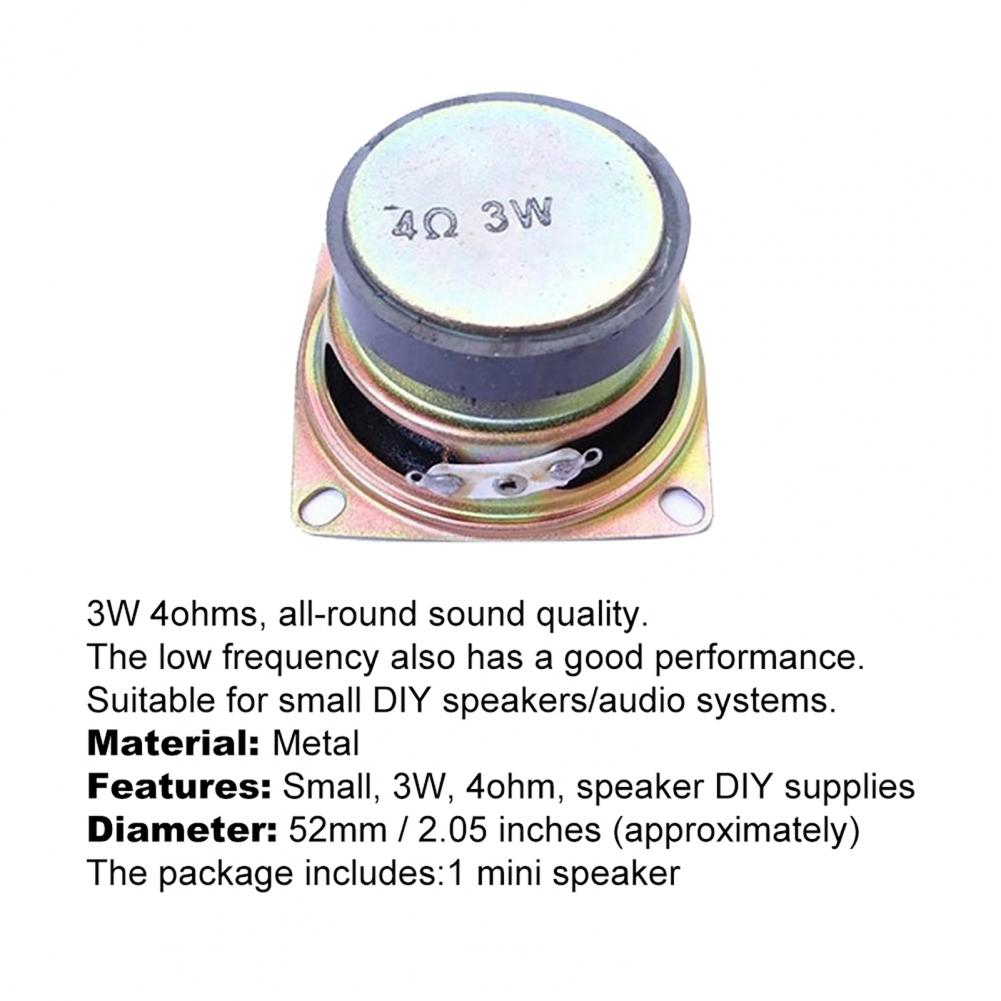 Speaker Mini Stereo Metal Full Range Loudspeaker Box for Home