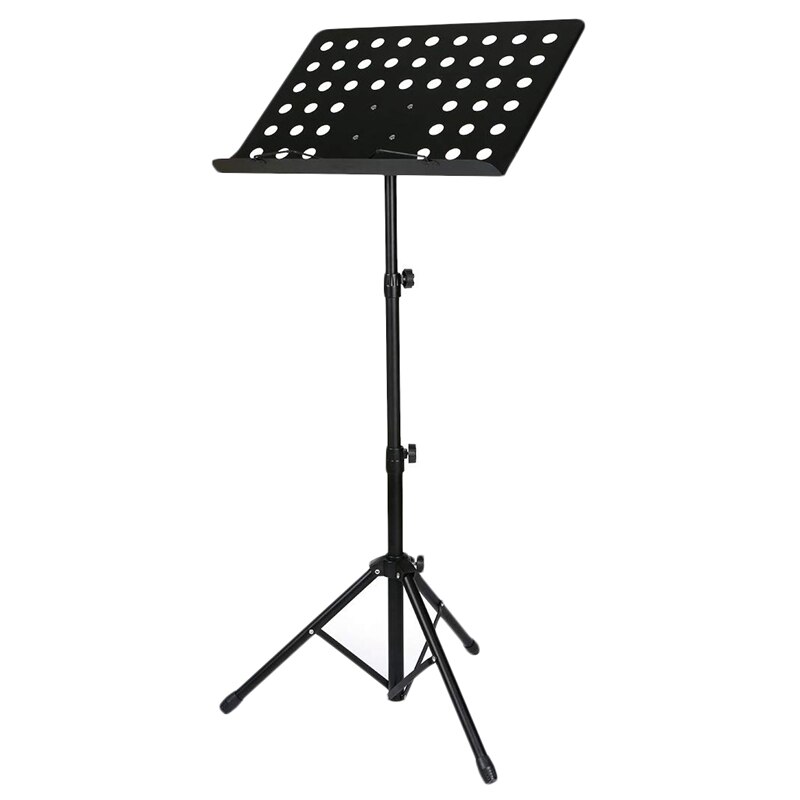 50 x 35cm bladmuziekstandaard opvouwbare metalen muziekpartituur statiefstandaard houder met verbreed verdikt groot paneel voor alle muziekinstrumenten