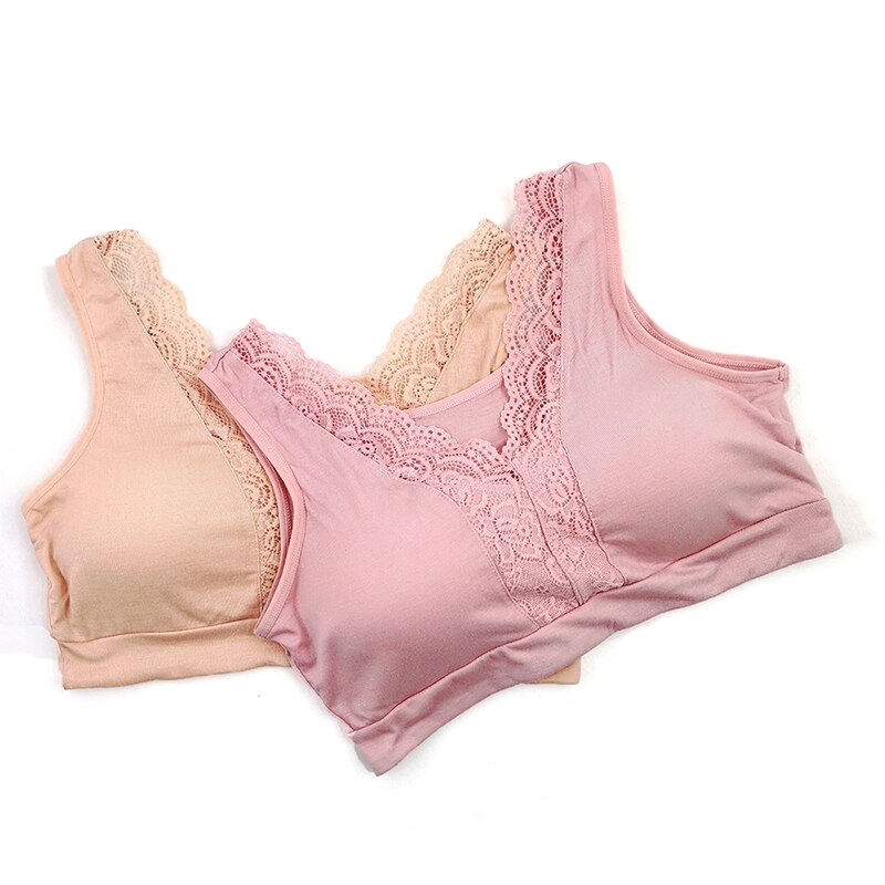 Plus Size Women Lace Bras Big Size Seamless Brassiere Padded Underwear Female Wire Free Comfortable Bralette Top