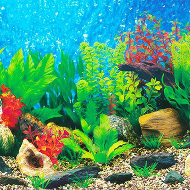 NHBR Aquarium hintergrund papier HD bild 7d drei-dimensional fisch Panzer tapete hintergrund malerei doppelseitig Aquarium