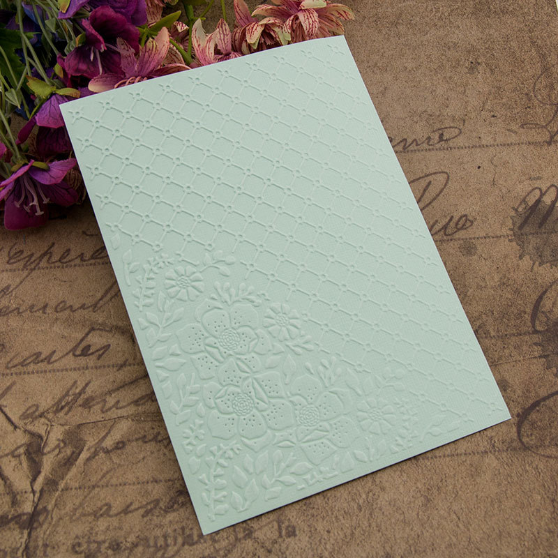 Flower Lattice Textured Plastic Embossing Folders for card making Template Dies Scrapbooking Paper Craft Supplies embosser DIY