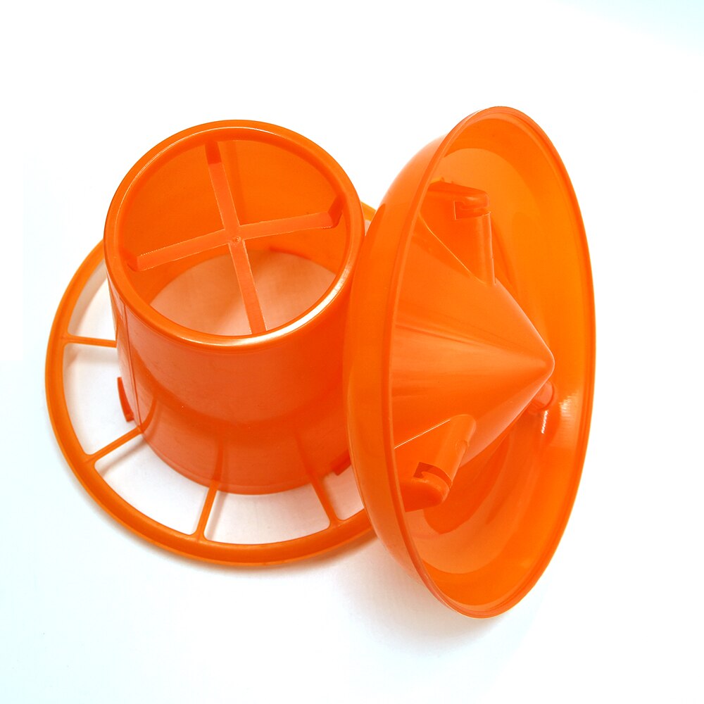 2PCS 1KG Feeders Poultry Chicken Small Feeding Tools Yellow Orange Plastic Day Chick Broiler Cage Associated Supplies Farming