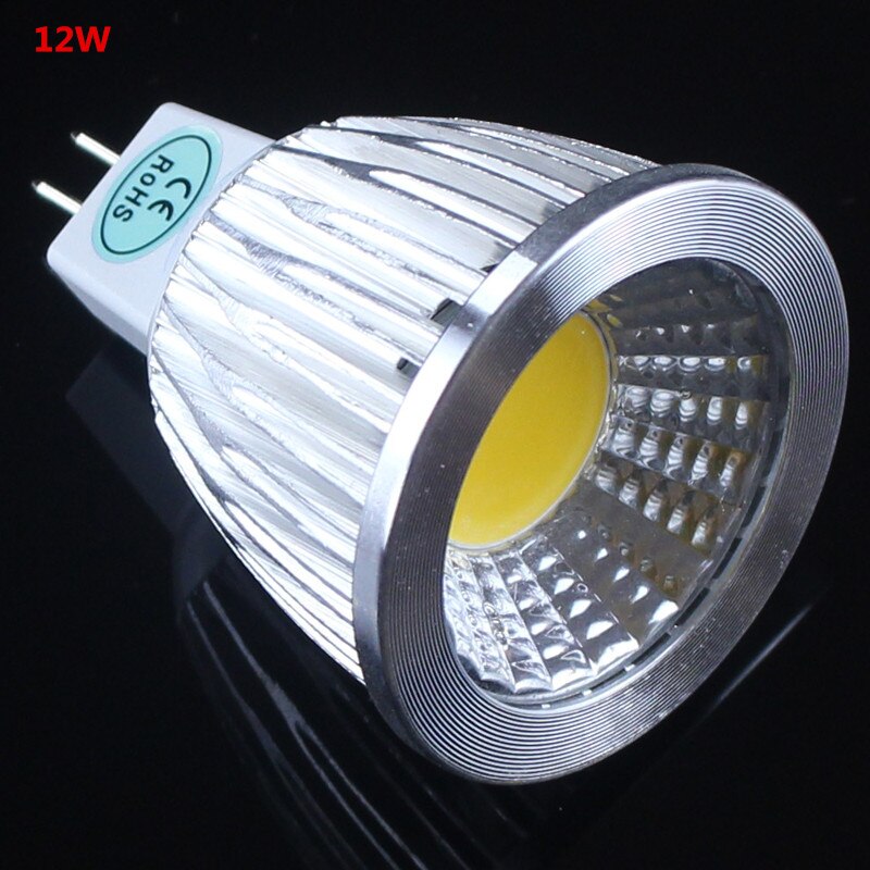 Suuritehoinen lampada led  mr16 cob 9w 12w 15w led cob -kohdevalo lämmin viileä valkoinen  mr 16 12v -polttimoinen lamppu lämmin/viileä