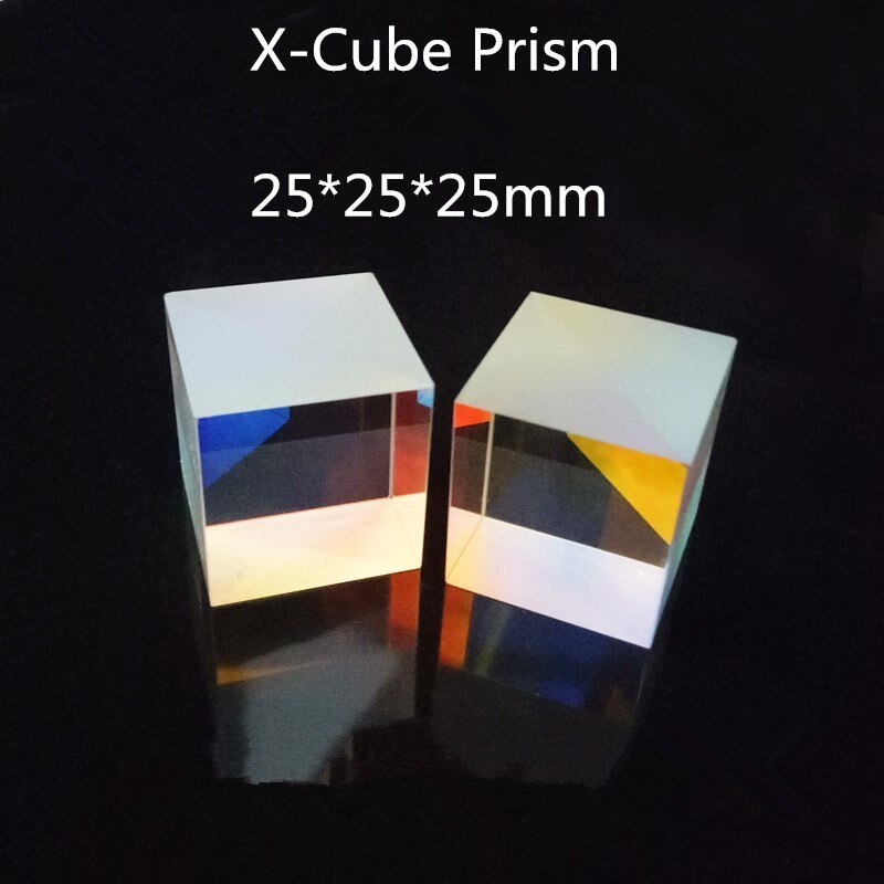 25x25x25mm 25*25*25mm K9 X-Cube Prism Lens Voor Fysieke experimenten en de projector