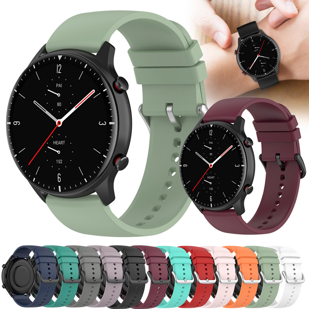For huami amazfit gtr 2 2e /  gtr 2 esim gtr 47mm stratos 3 2 hihna silikoni ranneke rannekoru kellon rannekkeet 22mm kellonauha correa