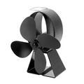 4 blades thermal power stove fan log wood burner ecopan silent black household fireplace efficient fan heat distribution: ZJ-2