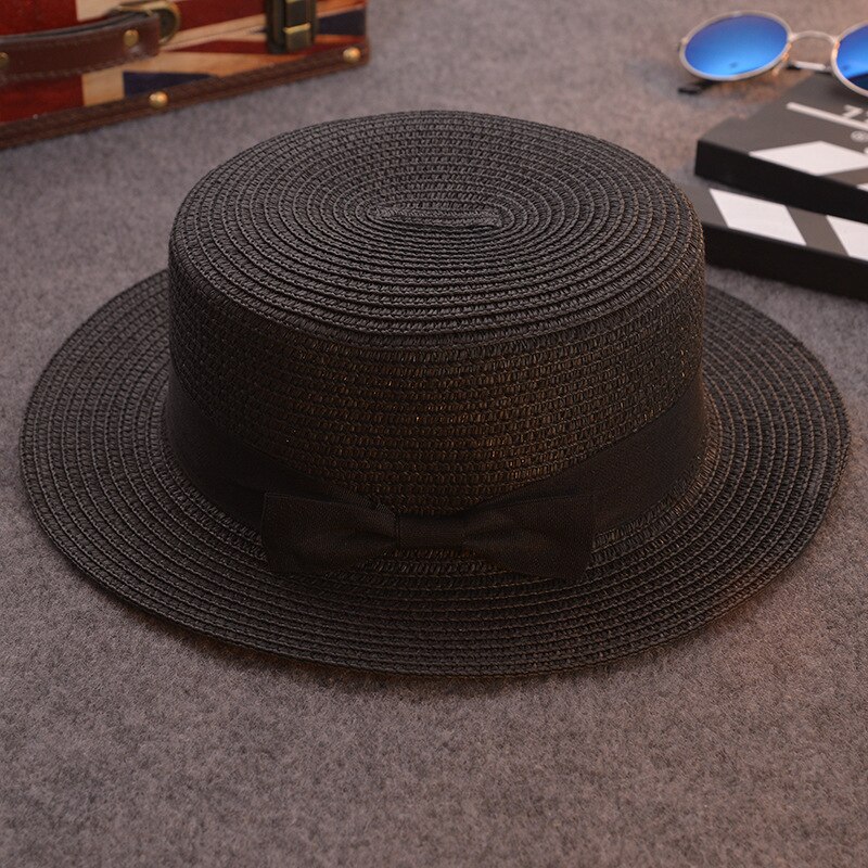 Sonnenhut freundlicher Hütte Sommer Kappe Stroh Hütte Frauen Sommer Mini Krempe Diskette Fedora Strand Kappe: XS / dunkel Grau