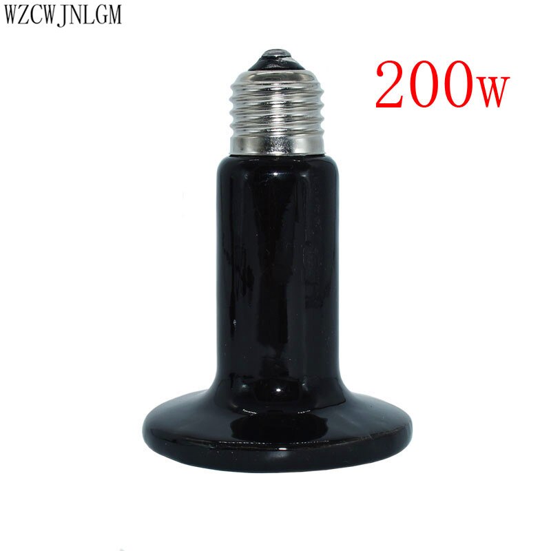 1 Uds lámpara de calefacción de cerámica pollito tortuga lagarto araña mascota lámpara de calor erizo calentador de reptiles 25 W-200 W suministros para aves de corral: 200w