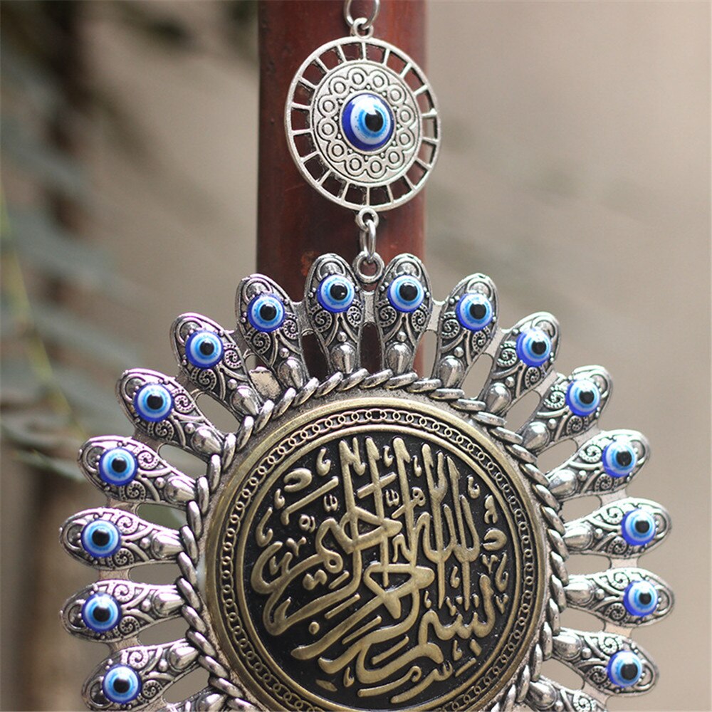 Grand turc mauvais œil yeux bleus pendentif démon turquie Souvenir intérieur décoration murale en alliage de verre voiture suspendus nordique ornement de maison