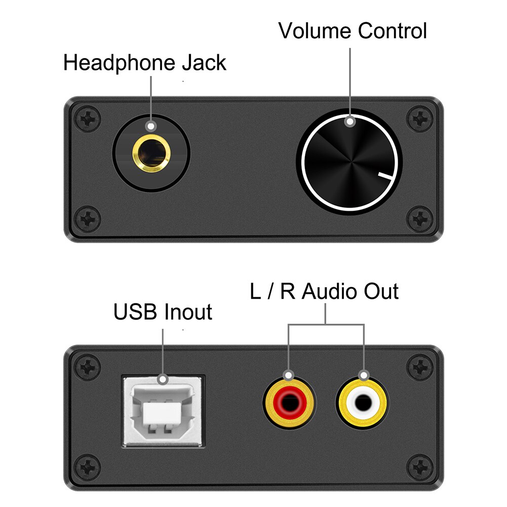 Computer DAC Converter No Drive HIFI Digital To Analog Headphone Amplifier Output Home Audio USB Port Plug And Play Transmission