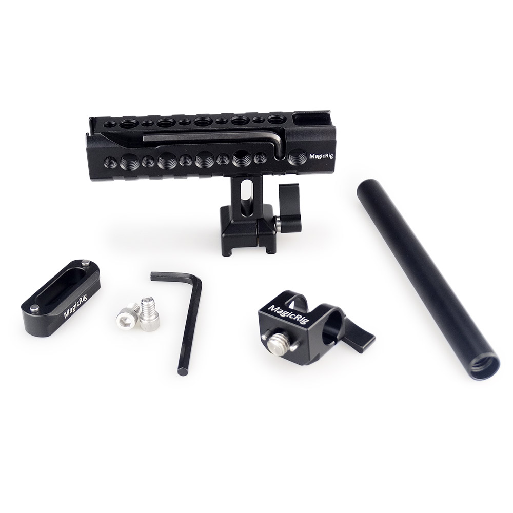 SIRUI Poignée Supérieure 2 En 1 Avec Support ARRI Ou NATO - Poignée Cage Caméra Aluminium AM-MTHA Avec Griffe Froide Et Goupille Sécurité