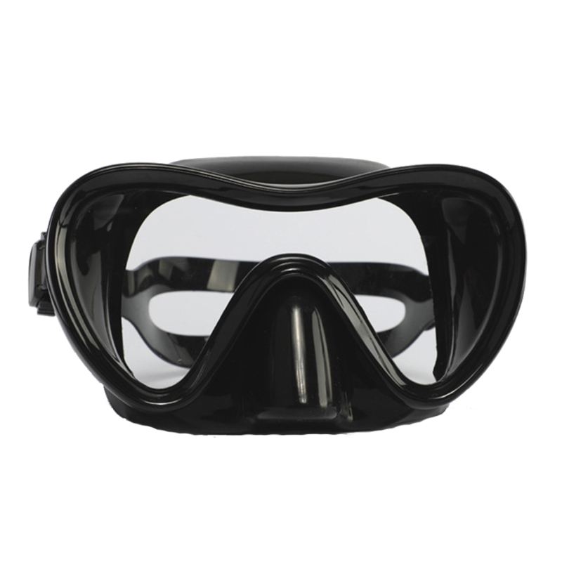 Swimming Goggles with Nose Cover, Anti-Fog Tempered Glass Scuba Mask with Silicone Strap for Scuba Diving Snorkeling 24BD