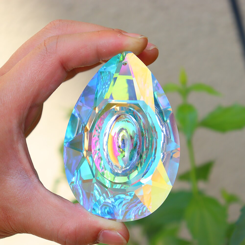 Crystal Windchimes Ornaments Heart Love Crystal Window Craft Outdoor Garden Hanging Pendant Wind Chimes Sun Catchers Decoration: 89mm Longan