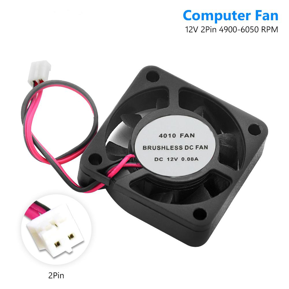 40x40x10 Mm DC 12v 2 Pin Wires 4010 Video Chip Graphics Card Cpu Computer Fan Cooler Heatsink Air Exhaust Cooler Cooling Fan