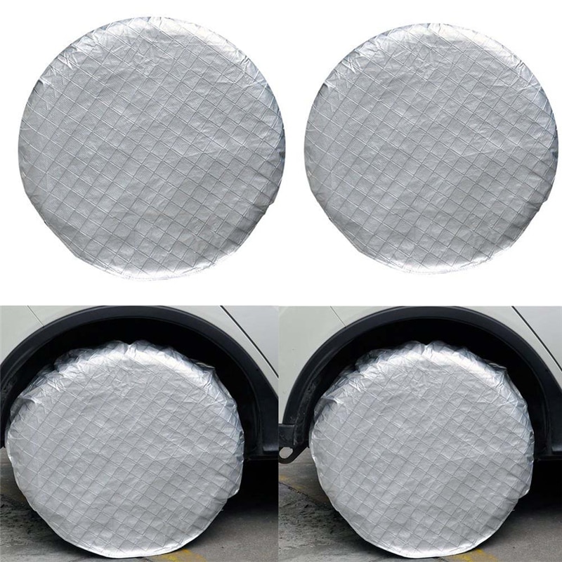 Funda protectora de aluminio para neumáticos de coche, 4 protectores de llantas de invierno y verano para automóvil