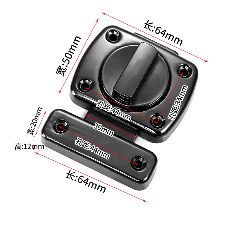 Zinc Alloy Universal Latch Lock Security Anti-theft Door Bolts Bedroom Drawer Privacy Catch Latch Furniture Hardware Tools: D3