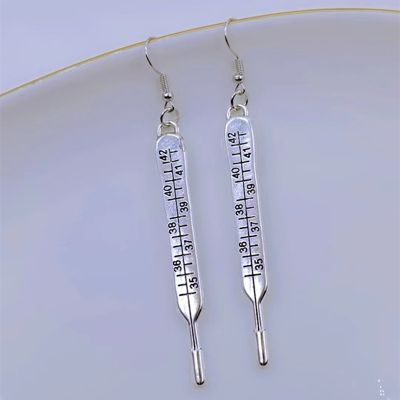 Charm enamel earrings syringe nurse cap stethoscope doctor nurse decoration earrings doctor nurse earring