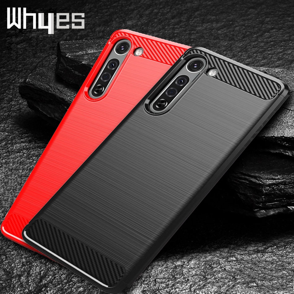 Whyes-funda de silicona para Moto Edge Plus Edge, funda de móvil suave de TPU de fibra de carbono ajustada a prueba de golpes