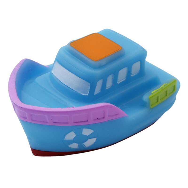 5PCS/Set Baby Fishing Toys Vehicle Model Soft Cartoon Simulation Car Airplane Submarine Baby Bathing Water Spraying Fish Toys