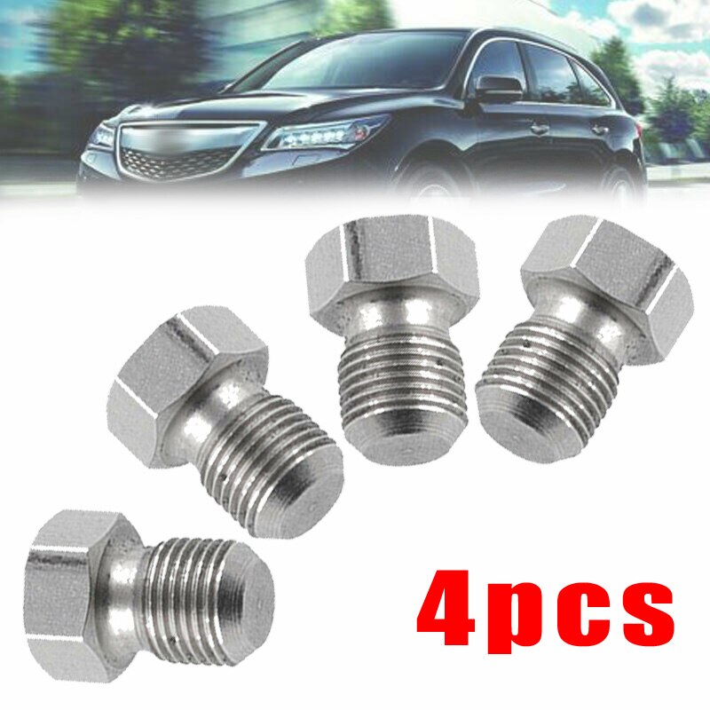 Silver Injector Plug 8 * 6 * 1cm 4Pcs 9.5mm Oil Squirter Set B16A B18C