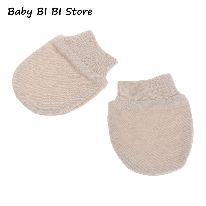 Bébé anti-rayures gants -né Protection visage coton égratignures mitaines: B