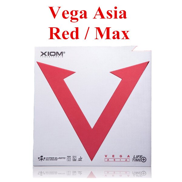 XIOM RED VEGA ASIA-espinillas para Tenis De mesa, Tenis De goma, esponja De Ping Pong