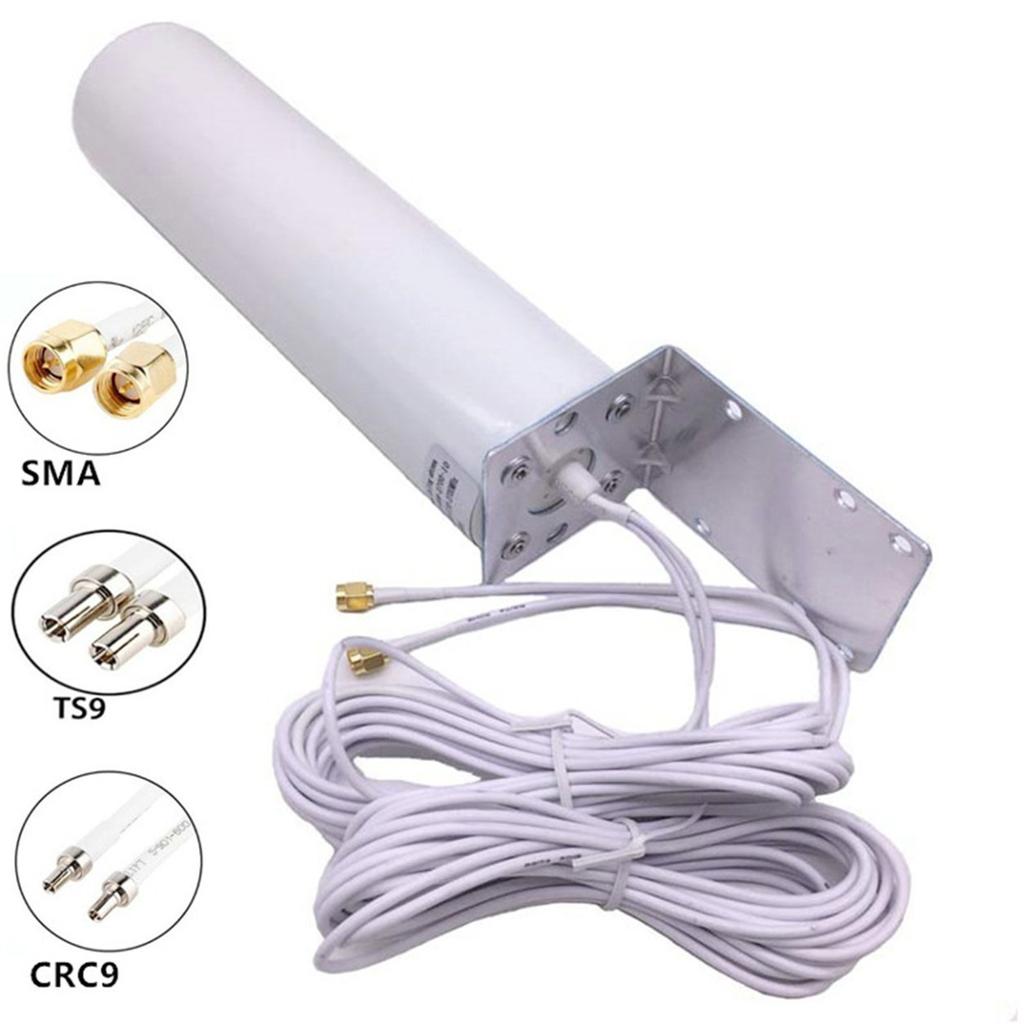 Antenne WiFi 4G 3G LTE 12dBi SMA mâle 5m, double câble 2.4GHz pour routeurs Huawei B315 E8372 E3372 ZTE