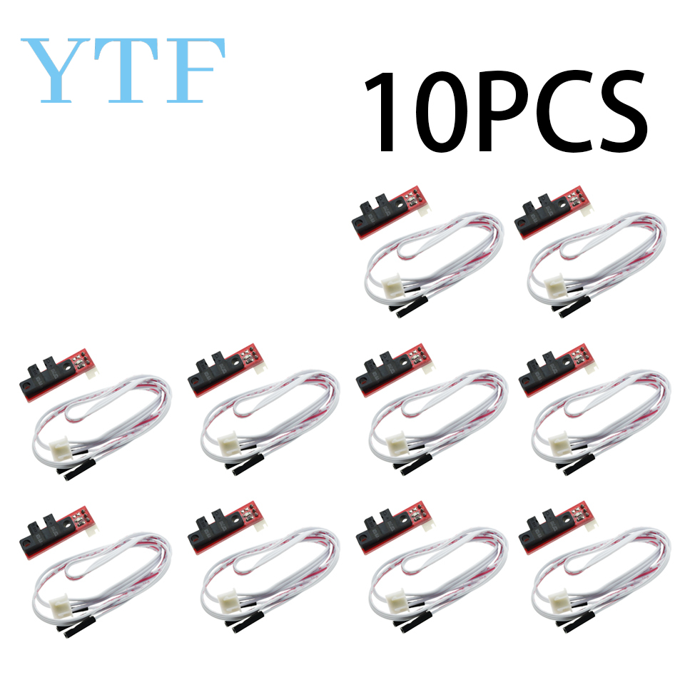 1/6/10pz Finecorsa ottico di controllo della luce Finecorsa per RAMPE 1.4 Scheda Parti della stampante 3D con cavo a 3 spillo Accessori parte rossa: Blu