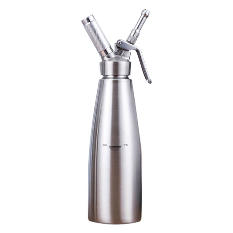 Stainless Steel Whipped Cream Dispenser Bundle with Three Nozzles Kitchen Cream Dispenser Dessert Tools: Default Title