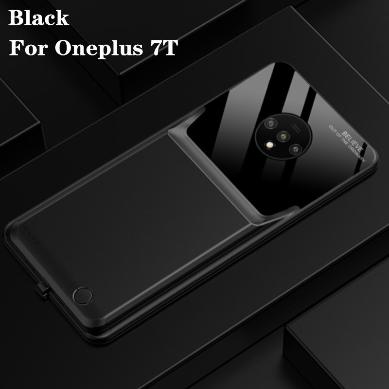 Portable Power Bank Battery Charging Case for OnePlus 7T/7T Pro Battery Case External Battery Charger Cases for OnePlus 7/7 Pro: Black For 7T
