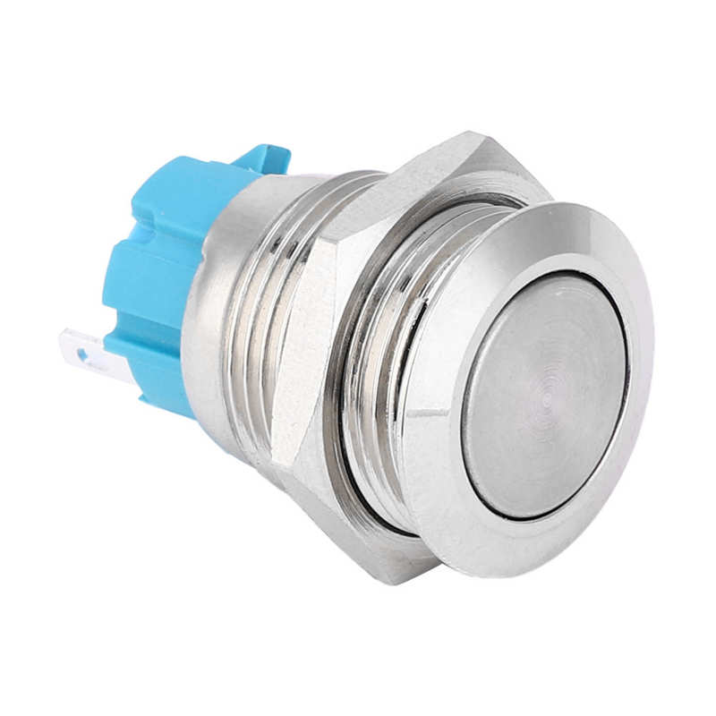 16mm 12V 2 Pin Push Button Power Momentary Metal Waterproof
