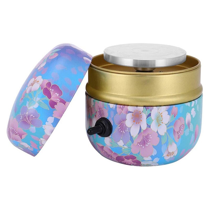 Mini Pottery Machine Electric Pottery Wheel DIY Clay Tools, for Adult Children Ceramic Art with Tray EU Plug: sky blue