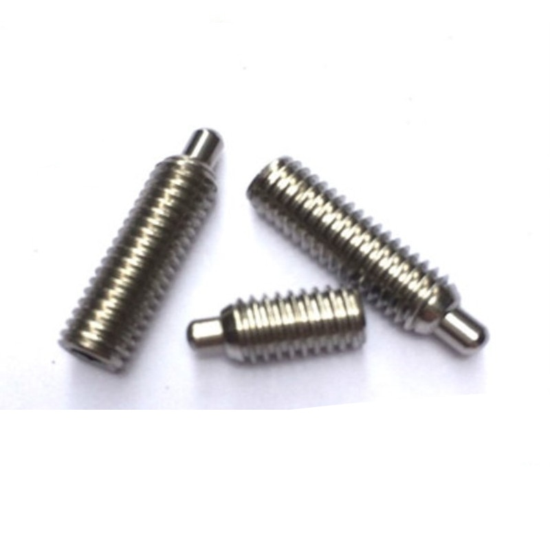 5PCS Spring plungers,threaded-with pin, M3 M4 M5 M6 M8 M10 304 Stainless Steel