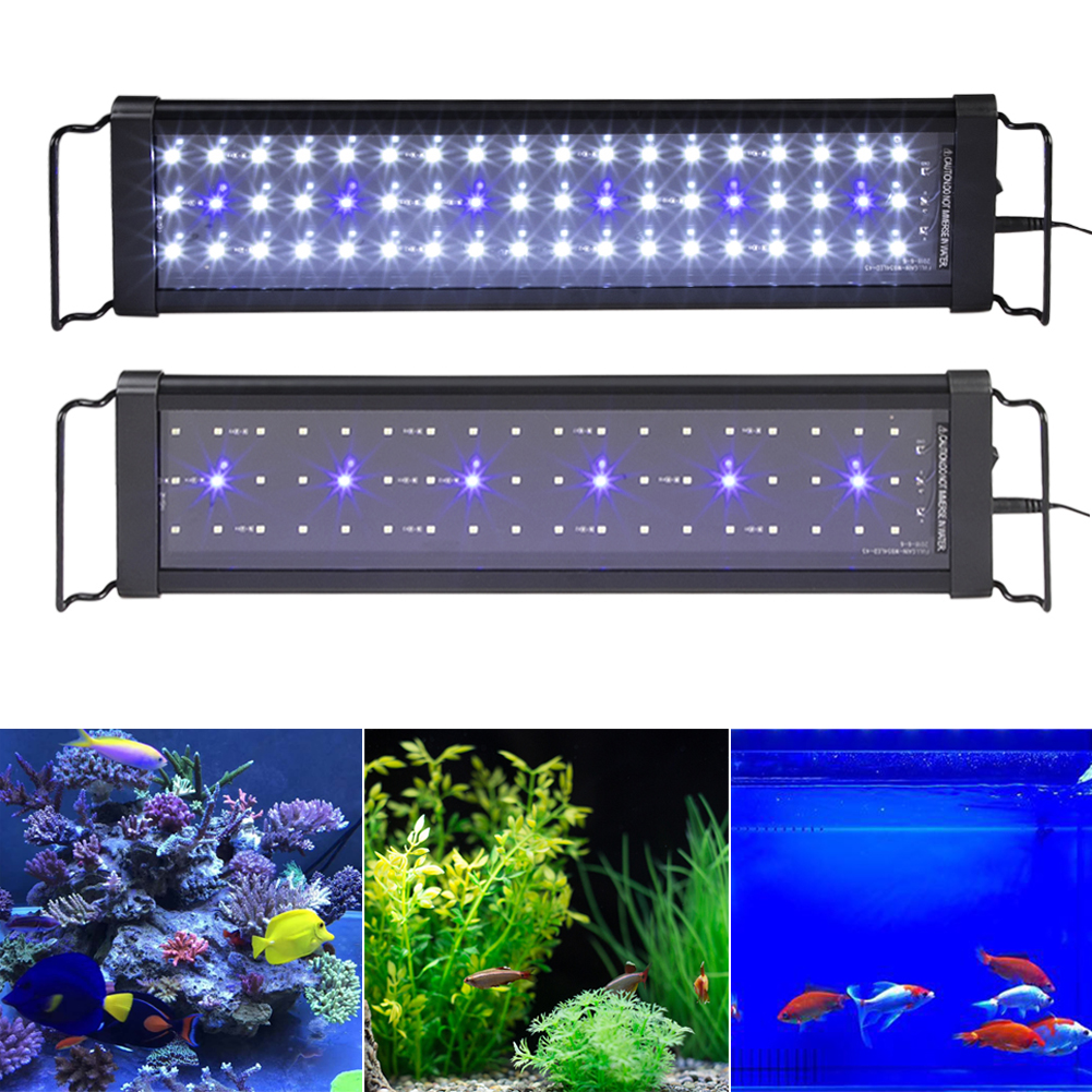 Waterdichte Led Aquarium Licht Aquarium Licht Bar Blauw Volledige Spectrum Voor Zoetwater Aquarium Plant Marine Us/Au /Eu/Uk Plug