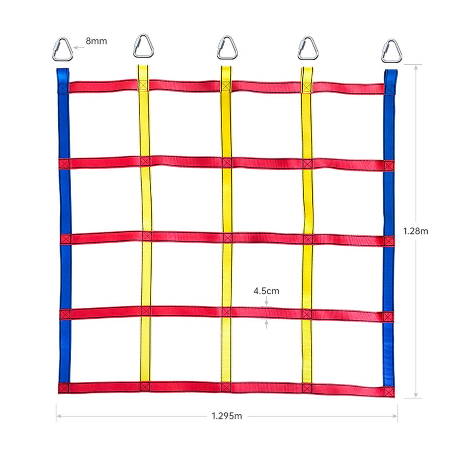 Échelle de corde de filet de cargaison d'escalade pour des enfants jouant l'outil de jeu d'arrière-cour 1.28X1.295m