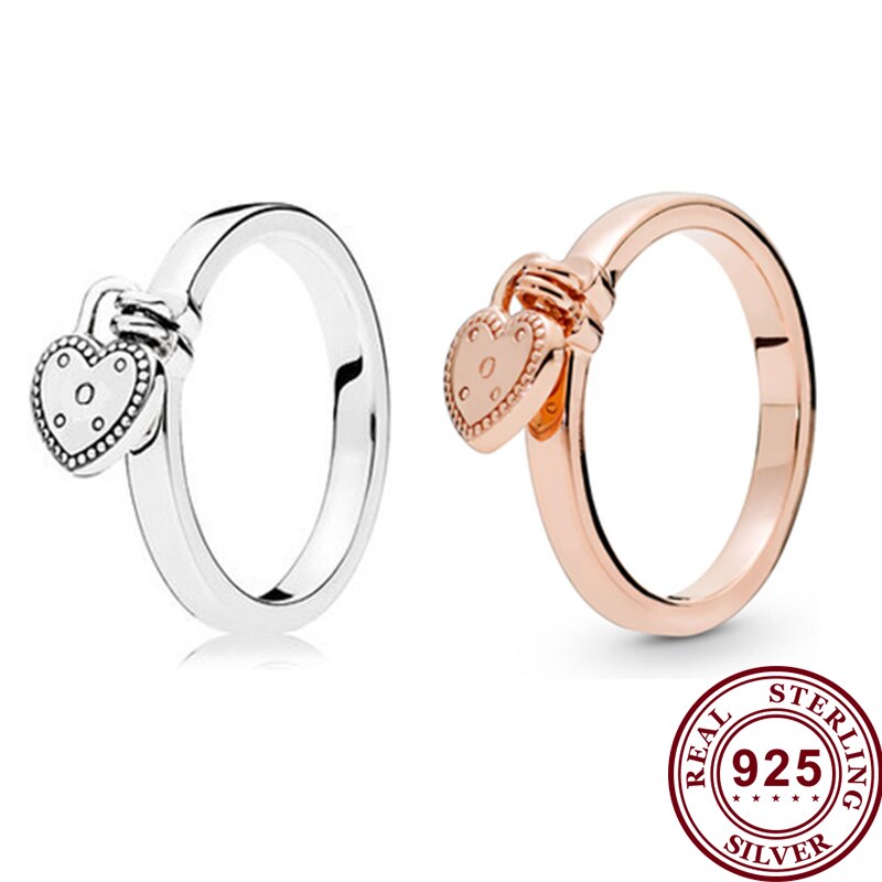 Original 925 кольцо Silver Pan Ring Valentine's Day Love Pendant Pan Ring For Women Wedding Party Jewelry