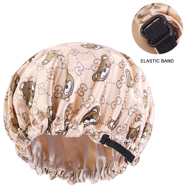 Bonnet de nuit en Satin pour bébé, casquette de nuit, Turban, soyeux et ajustable, Double couche, couvre-chef pour enfants: Style 4