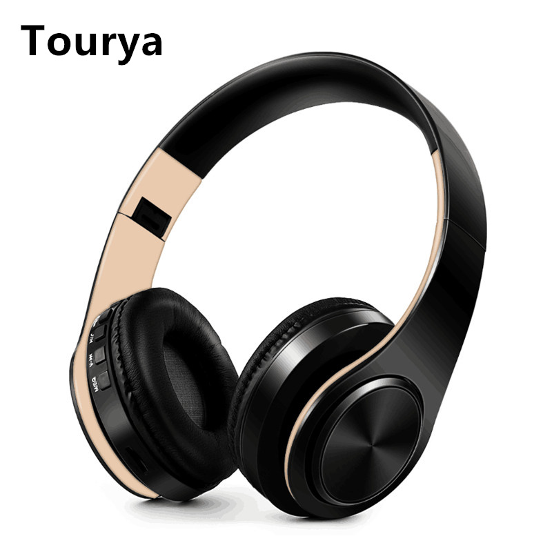 Tourya B7 Wireless Headphones Bluetooth Headset Foldable Headphone Adjustable Earphones With Mic for phone Pc Lattop Mp3 TV