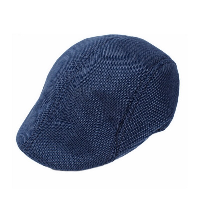 béret casquettes pour hommes femmes Vintage garçon casquette lin extérieur chapeaux soleil chapeau unisexe bec de canard casquettes décontracté: 8