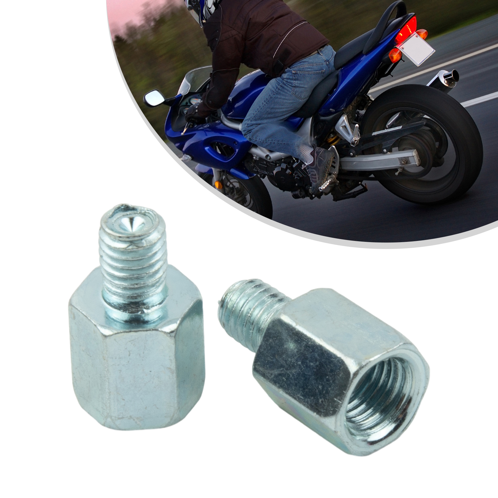 10Mm Tot 8Mm Spiegel Adapter Accessoires Met De Klok Mee Vrouwelijke Naar Mannelijke Motorfiets Scooter Schroefdraad Duurzaam
