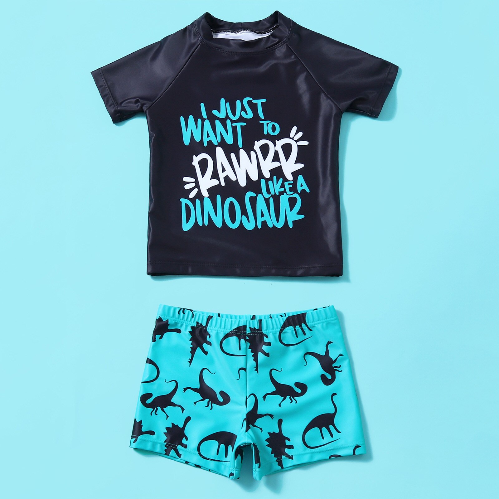 Maillot de bain 2 pièces pour enfants, imprimé dessins animés, pour garçons