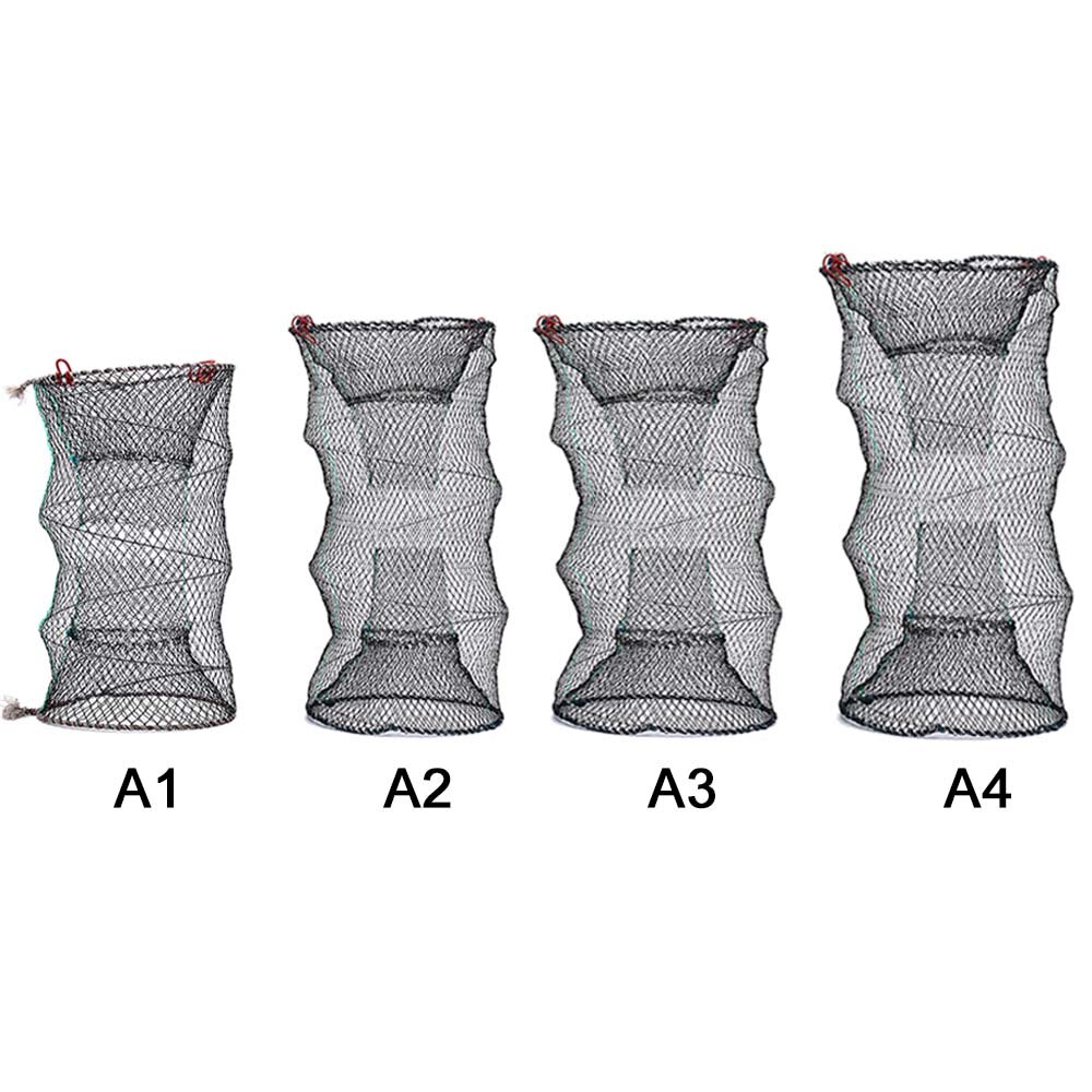 2 Sizes Fishing Collapsible Trap Cast Keep Net Crab Crayfish Lobster Catcher Pot Trap Fish Net Eel Prawn Shrimp Live Bait