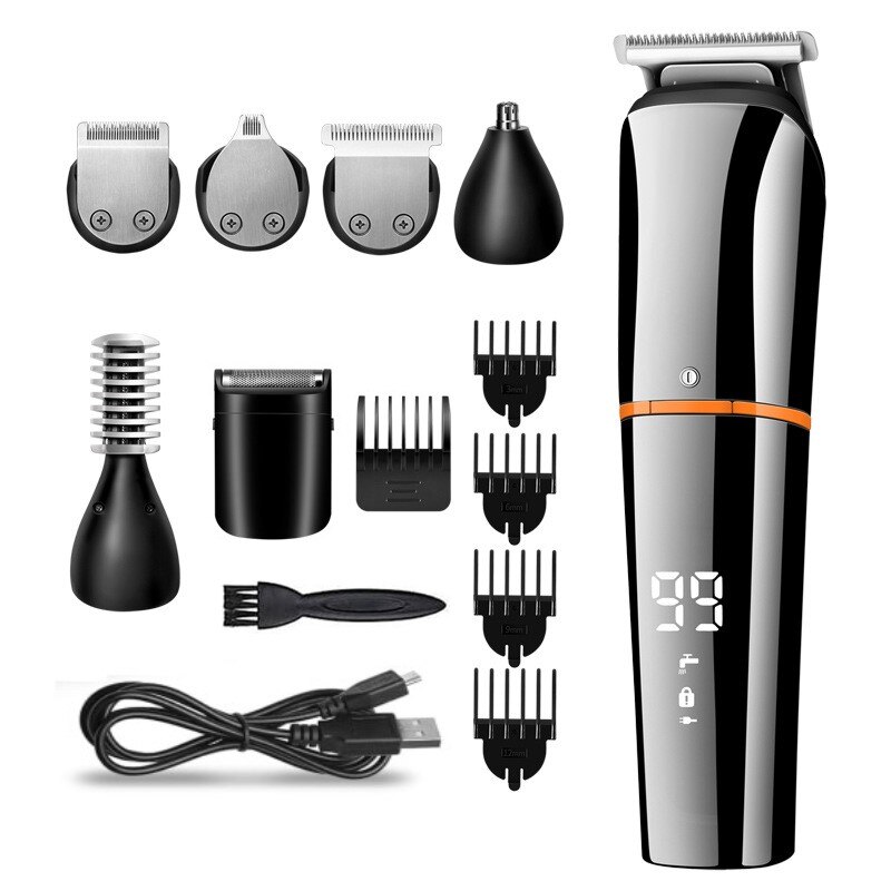 KEMEI – tondeuse professionnelle tout-en-un pour hommes, rasoir électrique pour le visage, le corps et la barbe: KM-5898