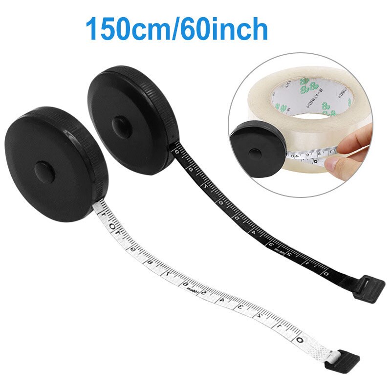 Regla de costura automática de 150cm/60 pulgadas, medidor de cinta métrica de costura, regla retráctil para medir el cuerpo, cinta métrica suave para costura a medida