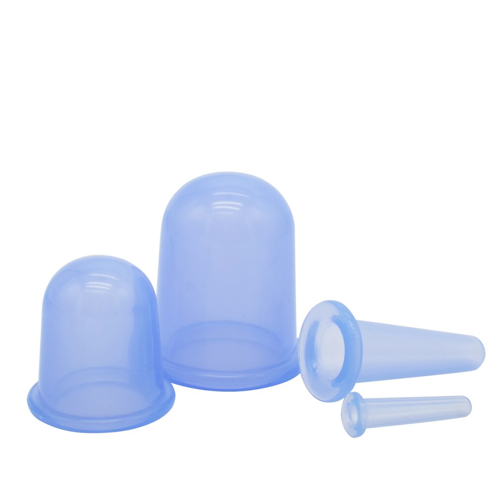 SPEQUIX 4 Pieces Anti Cellulite Vacuum Silicone Massage Cup or Deep Tissue Massage Therapy Facial and Eyes Cellulite Removal