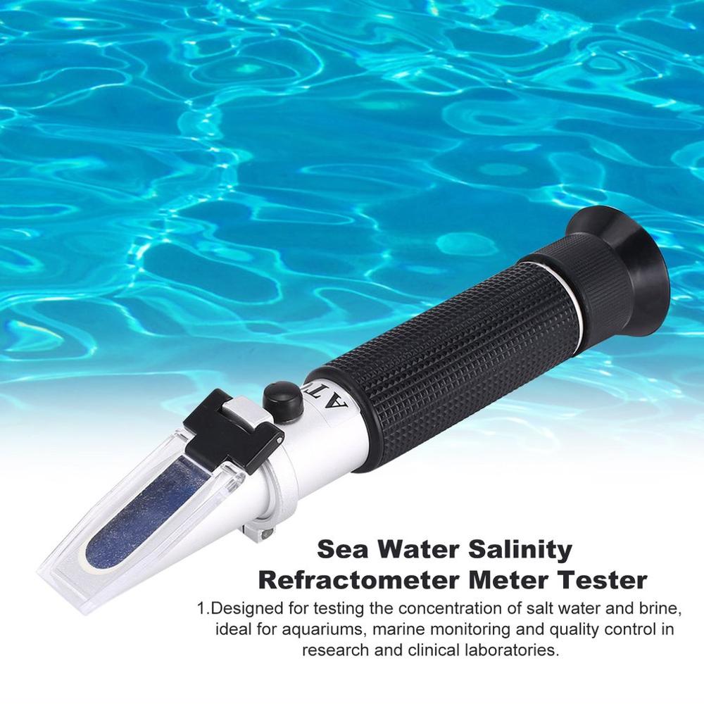 0 ~ 10% Salimeter Meting Dual Schaal Zeewater Zoutgehalte Refractometer Meter Tool voor Aquarium Zeewater Monitoring