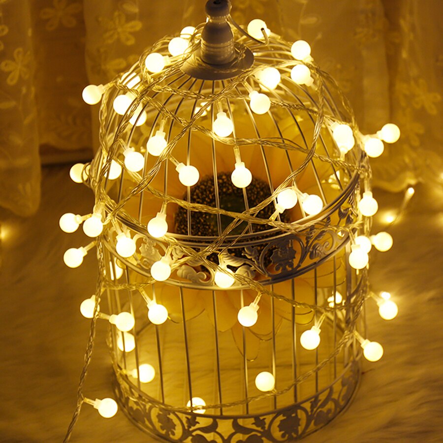 Thrisdar 100M 800 LED Globe Ball Fairy String Light Garland Outdoor Kerstboom Thuis Bruiloft Festoen Ball String licht