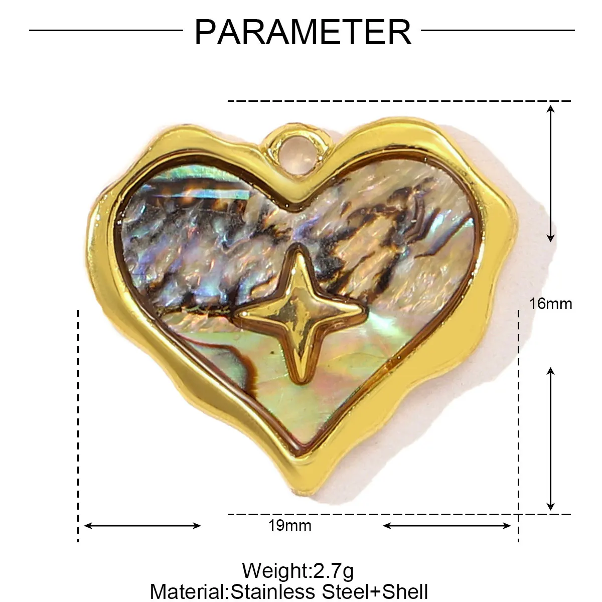 3 teile/los Edelstahl Fisch Knochen Meerjungfrau Schwanz Armbinde DIY Charme Frauen Hülse Krabben Conch Halskette Anhänger Herz Liebe Schmuck: Silber überzogen