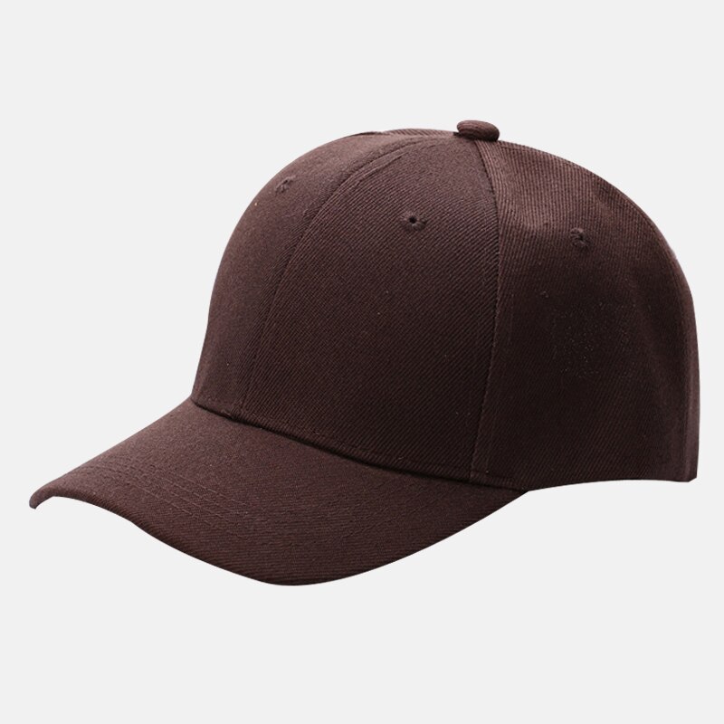 Verstelbare Sport Caps Vrouwen Mannen Hoed Gebogen Zonneklep Licht Boord Effen Kleur Baseball Outdoor In Zomer: coffee