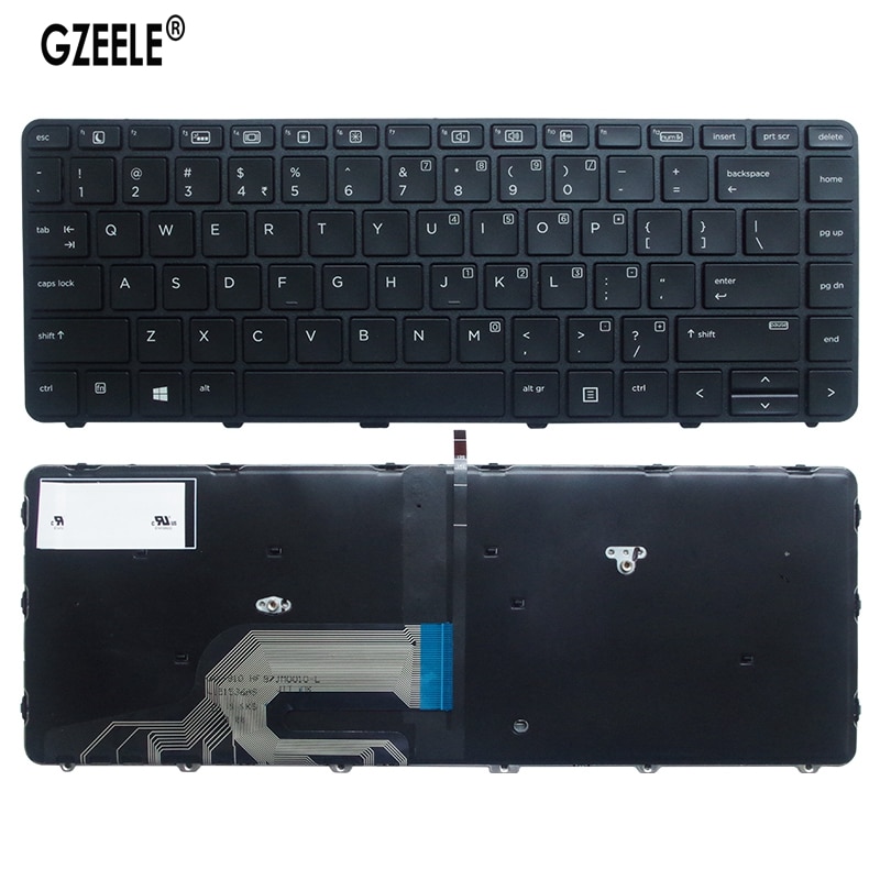 Baggrundsbelyst bærbar tastatur til hp til probook 430 g3 440 g3 430 g4 440 g4 us tastaturramme baggrundsbelysning med pegepind